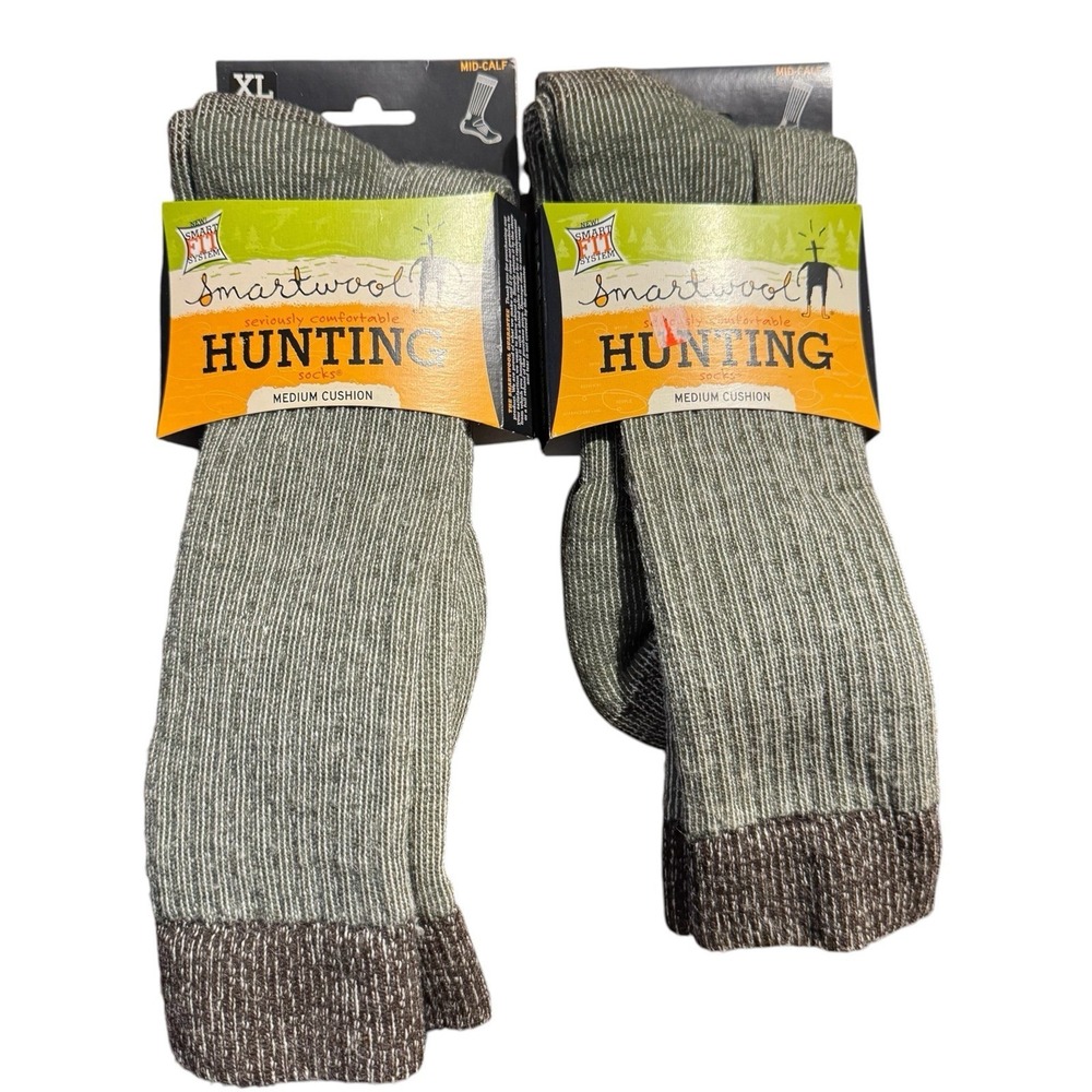 2 Pair Mens XL 12-14.5  Smartwool HEAVY Hiking TREKKING Hunting WOOL Crew SOCKS